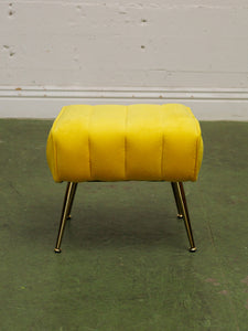 Yellow chair and ottoman