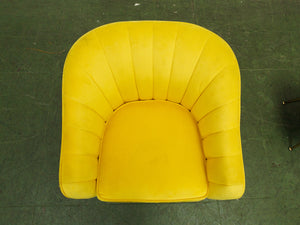 Yellow chair and ottoman