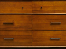 Load image into Gallery viewer, Pecan modern six Drawer Dresser

