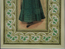 Load image into Gallery viewer, Victorian-Era Fashion Plate Framed Antique-Style Print
