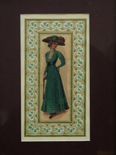 Load image into Gallery viewer, Victorian-Era Fashion Plate Framed Antique-Style Print
