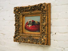 Load image into Gallery viewer, Aristocratic Vintage Shih Tzu Oil Painting in Gilded Baroque Frame
