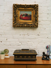 Load image into Gallery viewer, Aristocratic Vintage Shih Tzu Oil Painting in Gilded Baroque Frame
