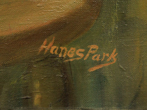 Still Life Oil Painting of White Camellias by Hanes Park