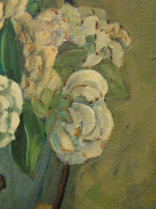 Still Life Oil Painting of White Camellias by Hanes Park