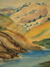 Load image into Gallery viewer, Vintage Watercolor Landscape Mid-20th Century
