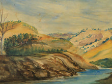 Load image into Gallery viewer, Vintage Watercolor Landscape Mid-20th Century
