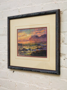 Framed seascape sunset twilight coastal