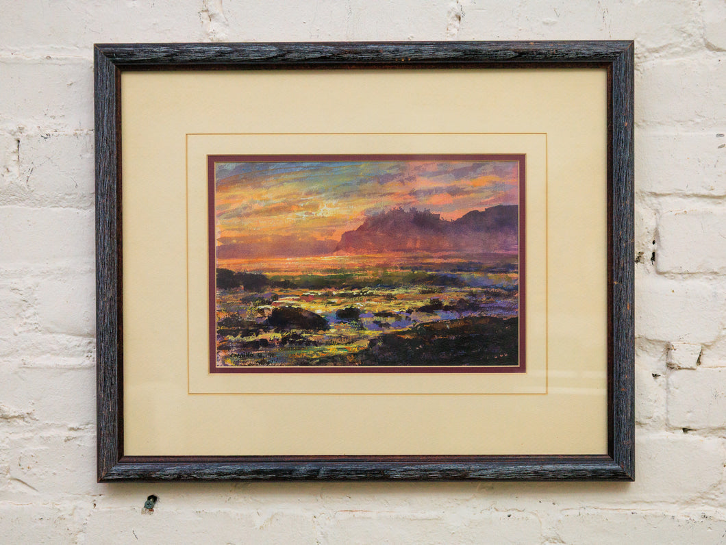 Framed seascape sunset twilight coastal