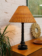 Load image into Gallery viewer, Cone Shape Rattan Shade Lamp
