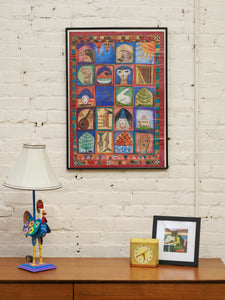 Hand painted Rooster lamp