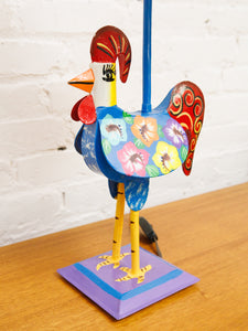 Hand painted Rooster lamp