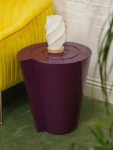 Load image into Gallery viewer, Post Modern purple swirl side table
