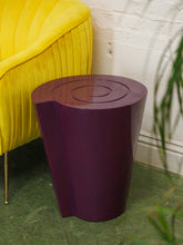 Load image into Gallery viewer, Post Modern purple swirl side table
