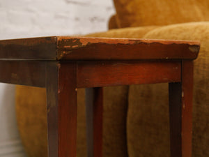 Italian Leather Side Table