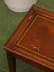 Italian Leather Side Table