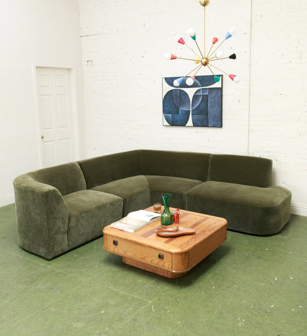 Bonnie 3 Piece Sectional in Moss