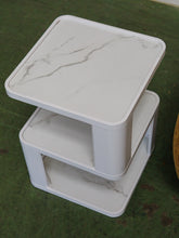 Load image into Gallery viewer, Faux Marble 3 tier Side Table
