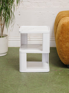 Faux Marble 3 tier Side Table