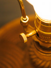 Load image into Gallery viewer, Textured Bronze Color Mid-Century Modern Lamp with Linen Shade
