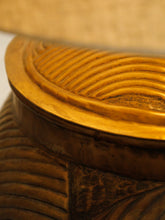 Load image into Gallery viewer, Textured Bronze Color Mid-Century Modern Lamp with Linen Shade
