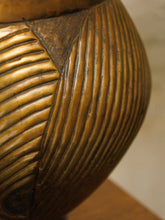 Load image into Gallery viewer, Textured Bronze Color Mid-Century Modern Lamp with Linen Shade
