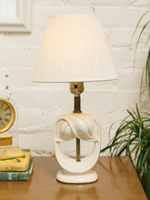 Load image into Gallery viewer, Small White Ceramic Table Lamp
