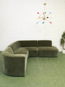 Bonnie 3 Piece Sectional in Moss