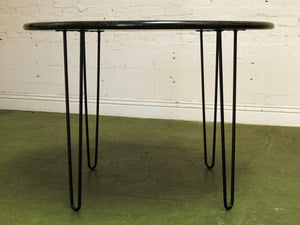 Chevron Tessellated marble black and white table