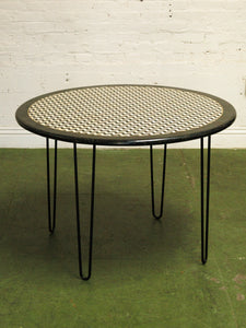 Chevron Tessellated marble black and white table