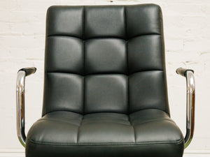 Black Square Tufted Office Chair