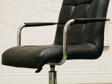 Load image into Gallery viewer, Black Square Tufted Office Chair

