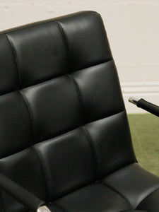 Black Square Tufted Office Chair