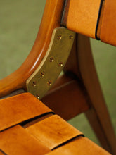 Load image into Gallery viewer, Leather strap Vintage safari chair
