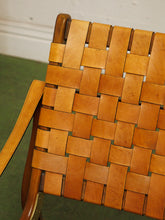 Load image into Gallery viewer, Leather strap Vintage safari chair
