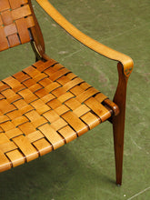 Load image into Gallery viewer, Leather strap Vintage safari chair
