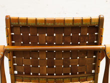 Load image into Gallery viewer, Leather strap Vintage safari chair
