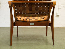 Load image into Gallery viewer, Leather strap Vintage safari chair
