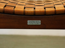 Load image into Gallery viewer, Leather strap Vintage safari chair
