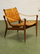 Load image into Gallery viewer, Leather strap Vintage safari chair
