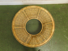 Load image into Gallery viewer, 1970s hourglass Rattan and Glass coffee table
