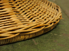 Load image into Gallery viewer, 1970s hourglass Rattan and Glass coffee table
