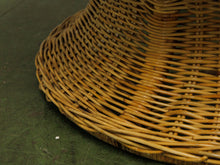 Load image into Gallery viewer, 1970s hourglass Rattan and Glass coffee table
