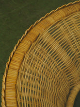 Load image into Gallery viewer, 1970s hourglass Rattan and Glass coffee table
