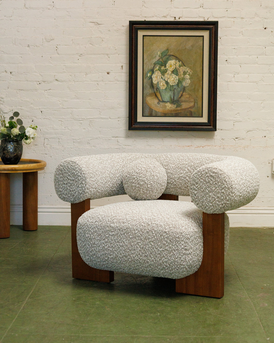 Antonia Club Chair in Heather Grey