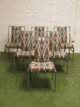 Load image into Gallery viewer, Milo Baughman in Original Ikat fabric Dining Chairs

