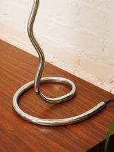 Load image into Gallery viewer, Pair of Chrome Squiggle Table Lamps
