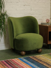 Load image into Gallery viewer, Tova Club Chair in Olive Green
