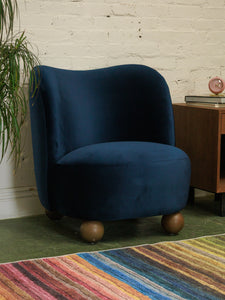 Tova Club Chair in Blue