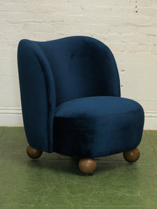Tova Club Chair in Blue